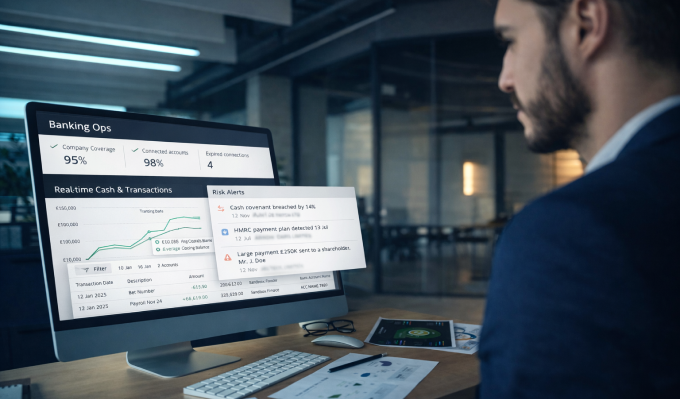 Man Looking at Navrisk Dashboard